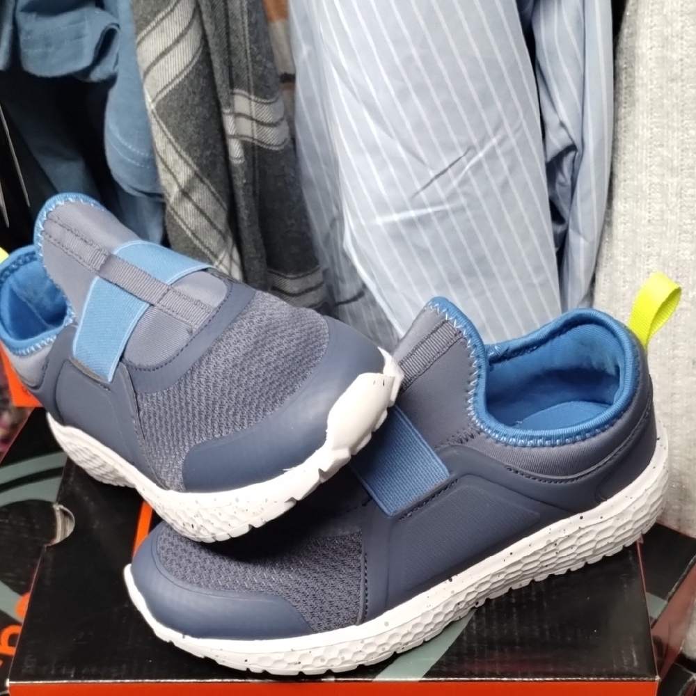 Kids Blue Slip-On Sneakers